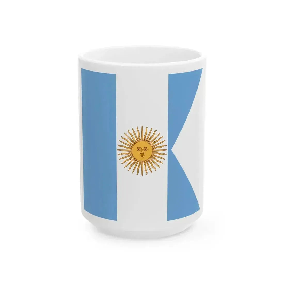 Flag of Argentine Captain in Command 1894-1904 (Argentina) White Coffee Mug 15oz - Go Mug Yourself