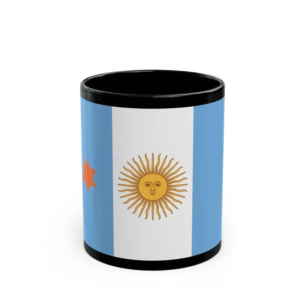 Flag of Argentine General de Brigada 1894 to 1904 - Black Coffee Mug 11oz - Go Mug Yourself