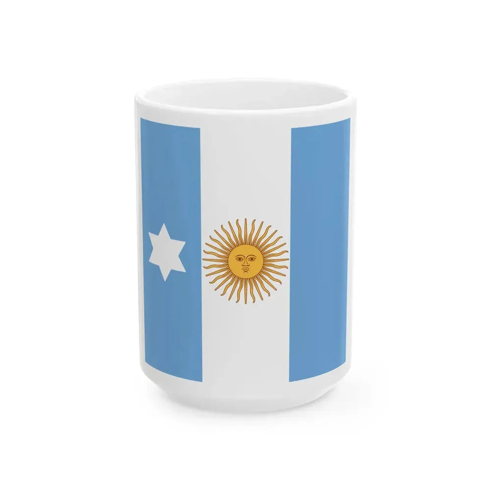 Flag of Argentine Rear Admiral 1894-1904 (Argentina) White Coffee Mug 15oz - Go Mug Yourself