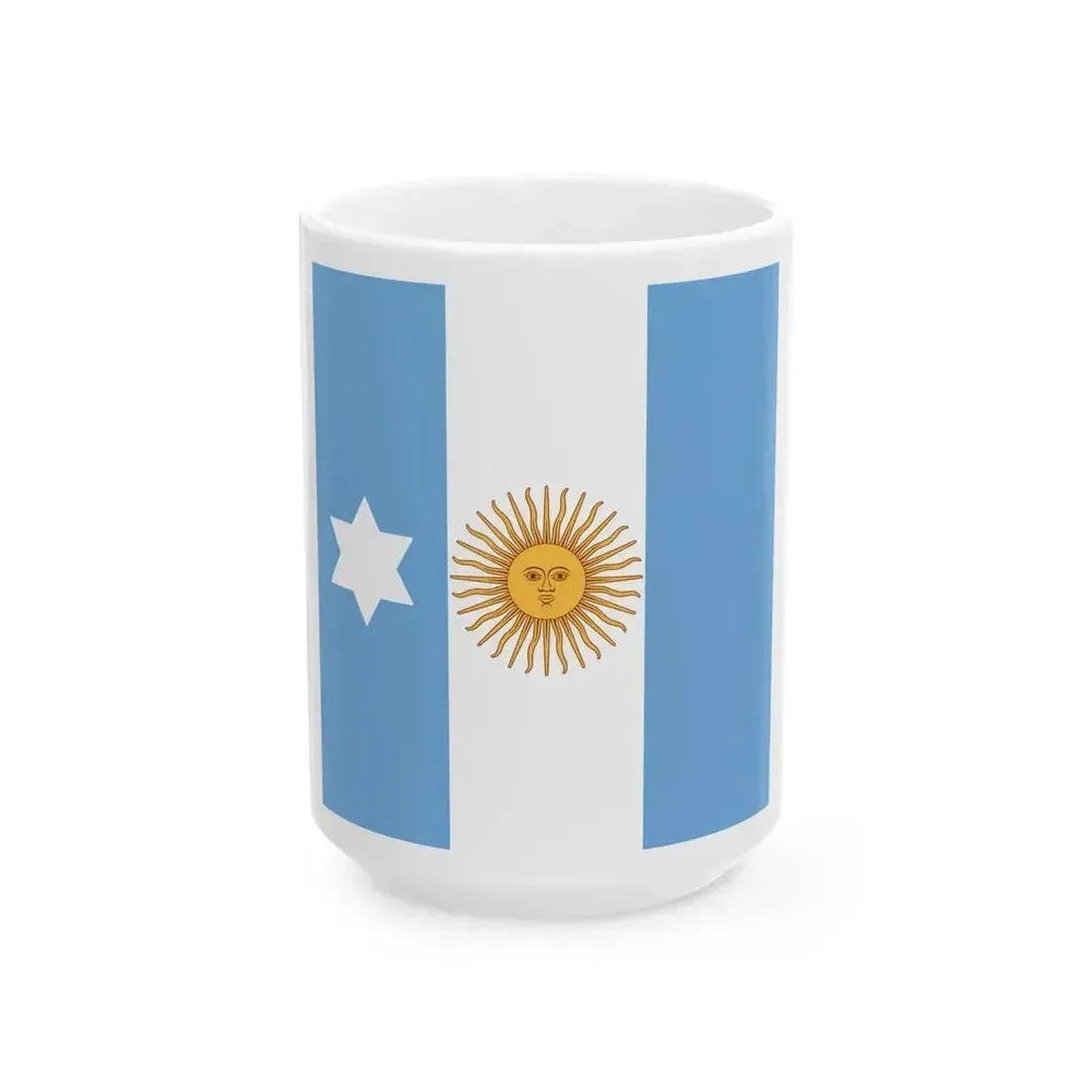 Flag of Argentine Rear Admiral 1894-1904 (Argentina) White Coffee Mug 15oz - Go Mug Yourself