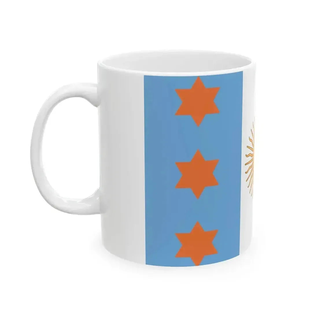 Flag of Argentine Teniente General 1894-1904 (Argentina) White Coffee Mug - Go Mug Yourself