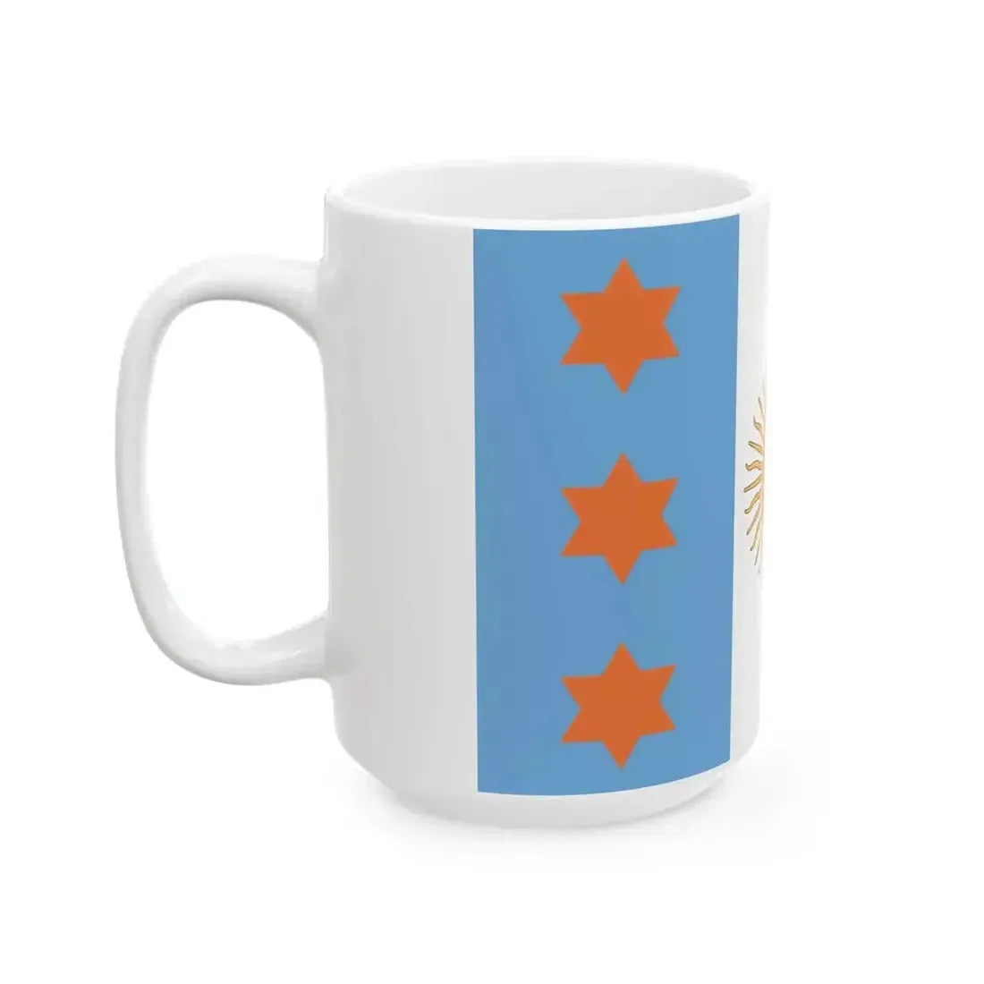 Flag of Argentine Teniente General 1894-1904 (Argentina) White Coffee Mug - Go Mug Yourself