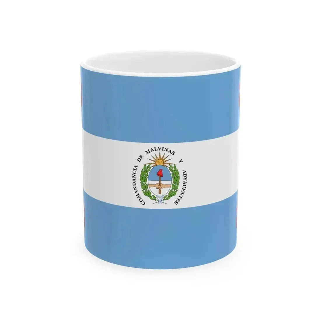 Flag of Argentinian Malvines (Argentina) White Coffee Mug 11oz - Go Mug Yourself