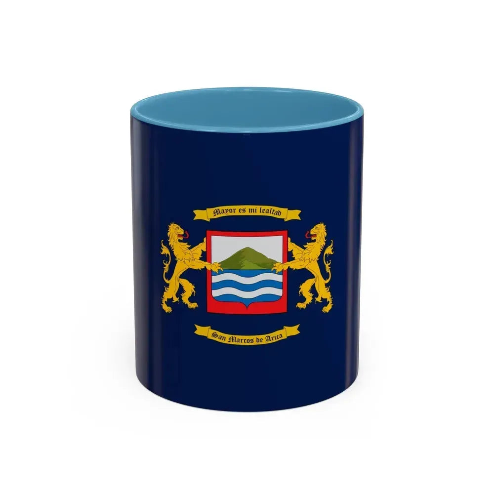 Flag of Arica Chile - Accent Coffee Mug 11oz Light Blue - Go Mug Yourself