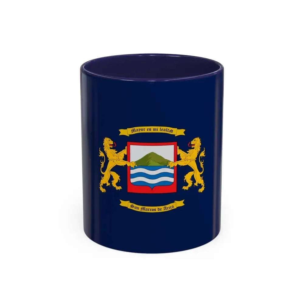 Flag of Arica Chile - Accent Coffee Mug 11oz Navy - Go Mug Yourself
