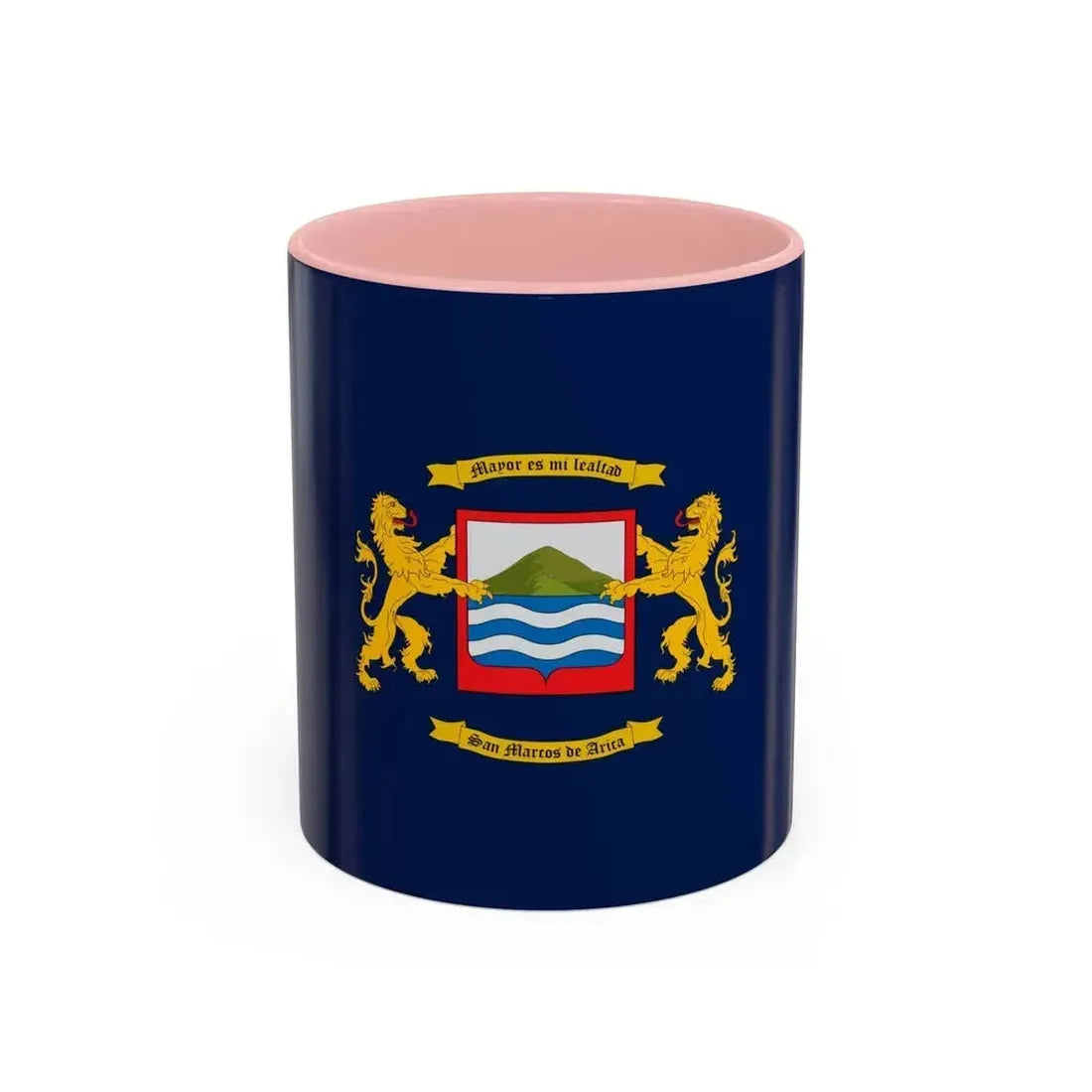 Flag of Arica Chile - Accent Coffee Mug 11oz Pink - Go Mug Yourself