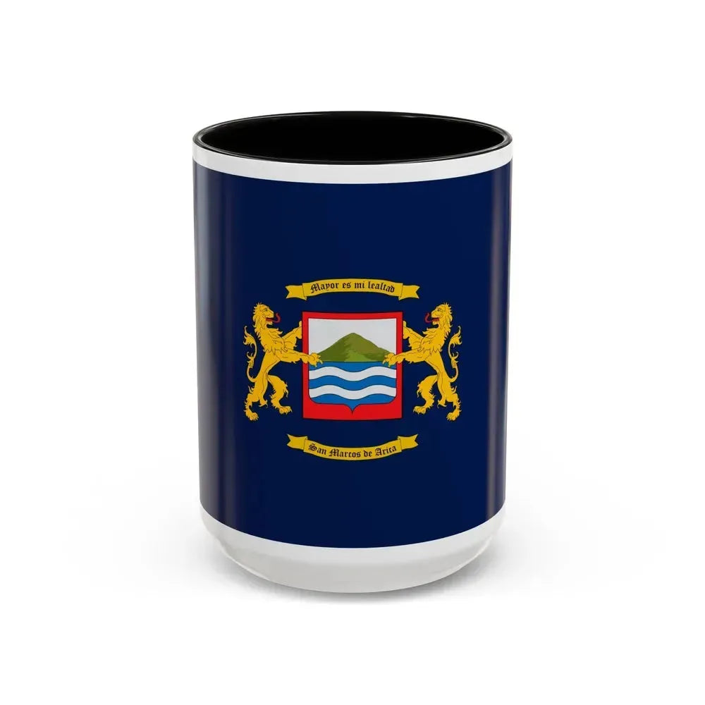 Flag of Arica Chile - Accent Coffee Mug 15oz Black - Go Mug Yourself