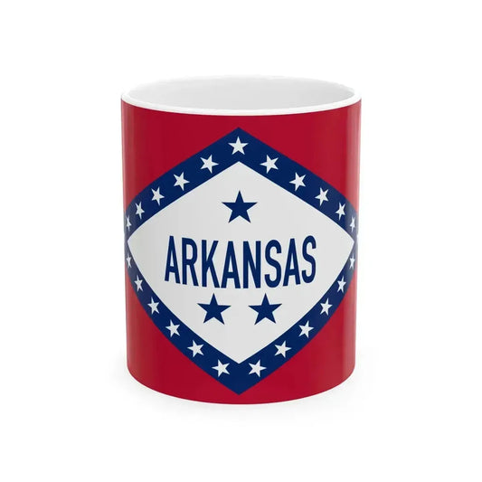 Flag of Arkansas 1913-1923 (United States) White Coffee Mug 11oz - Go Mug Yourself
