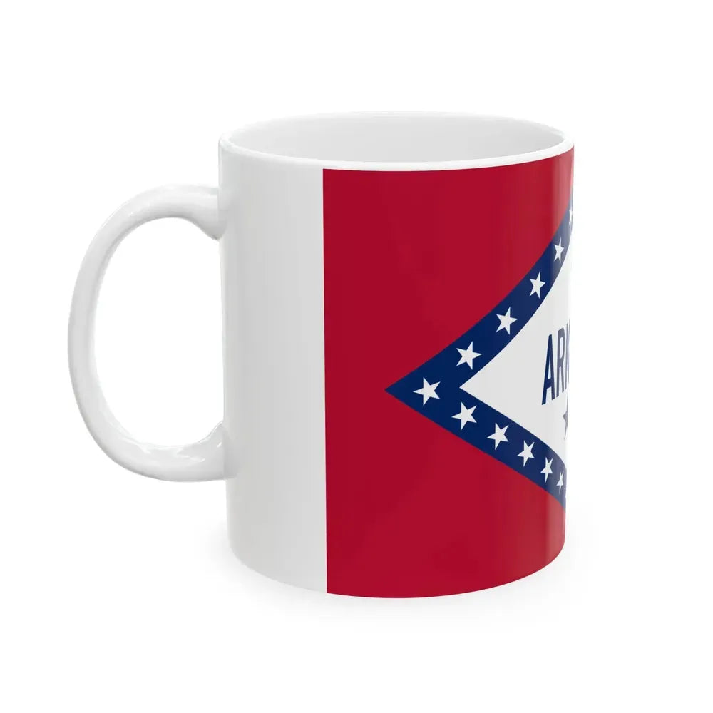 Flag of Arkansas 1913-1923 (United States) White Coffee Mug - Go Mug Yourself