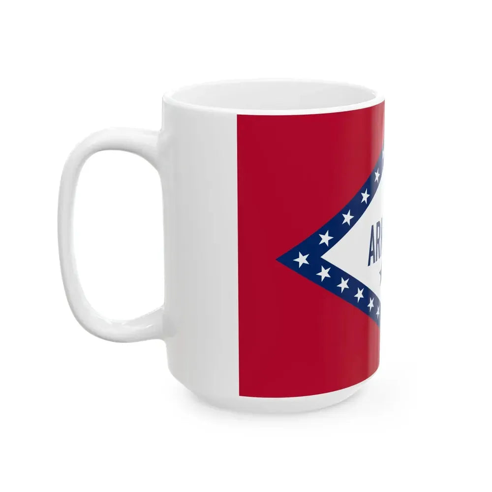 Flag of Arkansas 1913-1923 (United States) White Coffee Mug - Go Mug Yourself