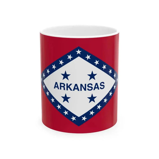 Flag of Arkansas 1923 (United States) White Coffee Mug 11oz - Go Mug Yourself