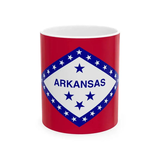 Flag of Arkansas 1924-2011 (United States) White Coffee Mug 11oz - Go Mug Yourself