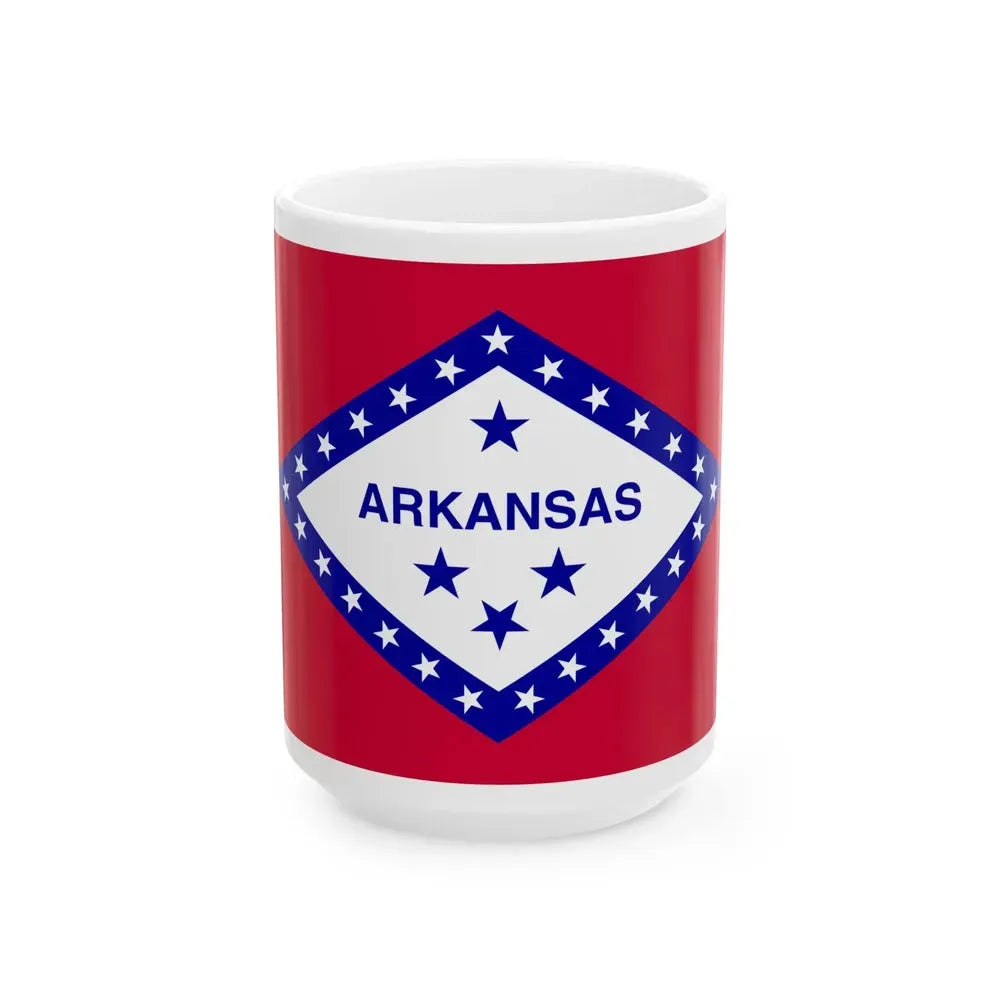 Flag of Arkansas 1924-2011 (United States) White Coffee Mug 15oz - Go Mug Yourself