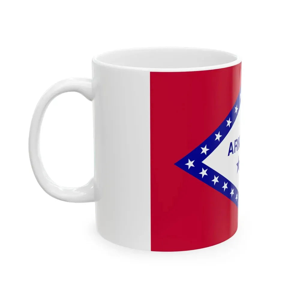 Flag of Arkansas 1924-2011 (United States) White Coffee Mug - Go Mug Yourself