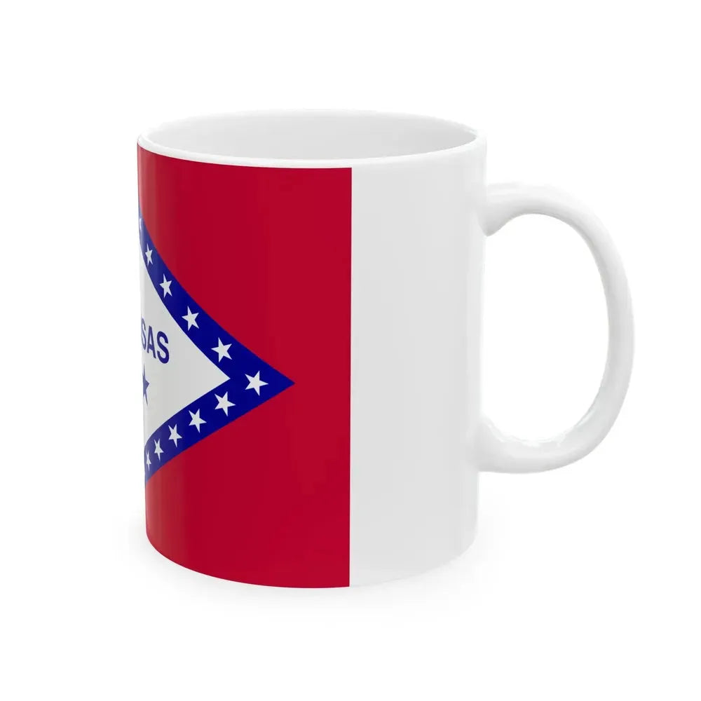 Flag of Arkansas 1924-2011 (United States) White Coffee Mug - Go Mug Yourself