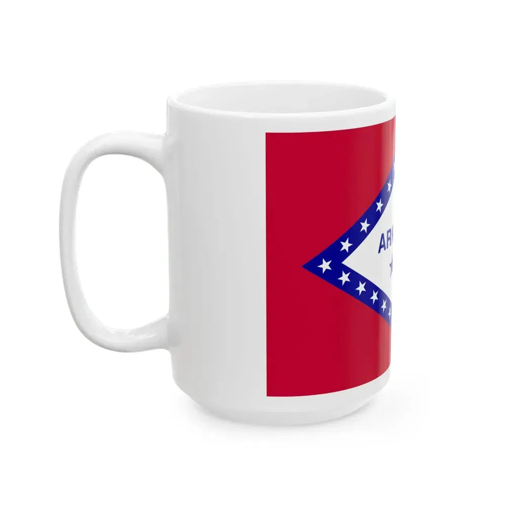 Flag of Arkansas 1924-2011 (United States) White Coffee Mug - Go Mug Yourself