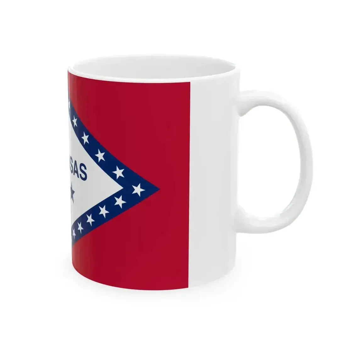 Flag of Arkansas 3-2 (United States) White Coffee Mug - Go Mug Yourself