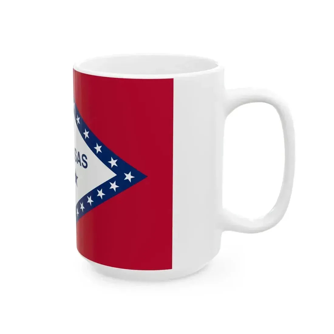 Flag of Arkansas 3-2 (United States) White Coffee Mug - Go Mug Yourself