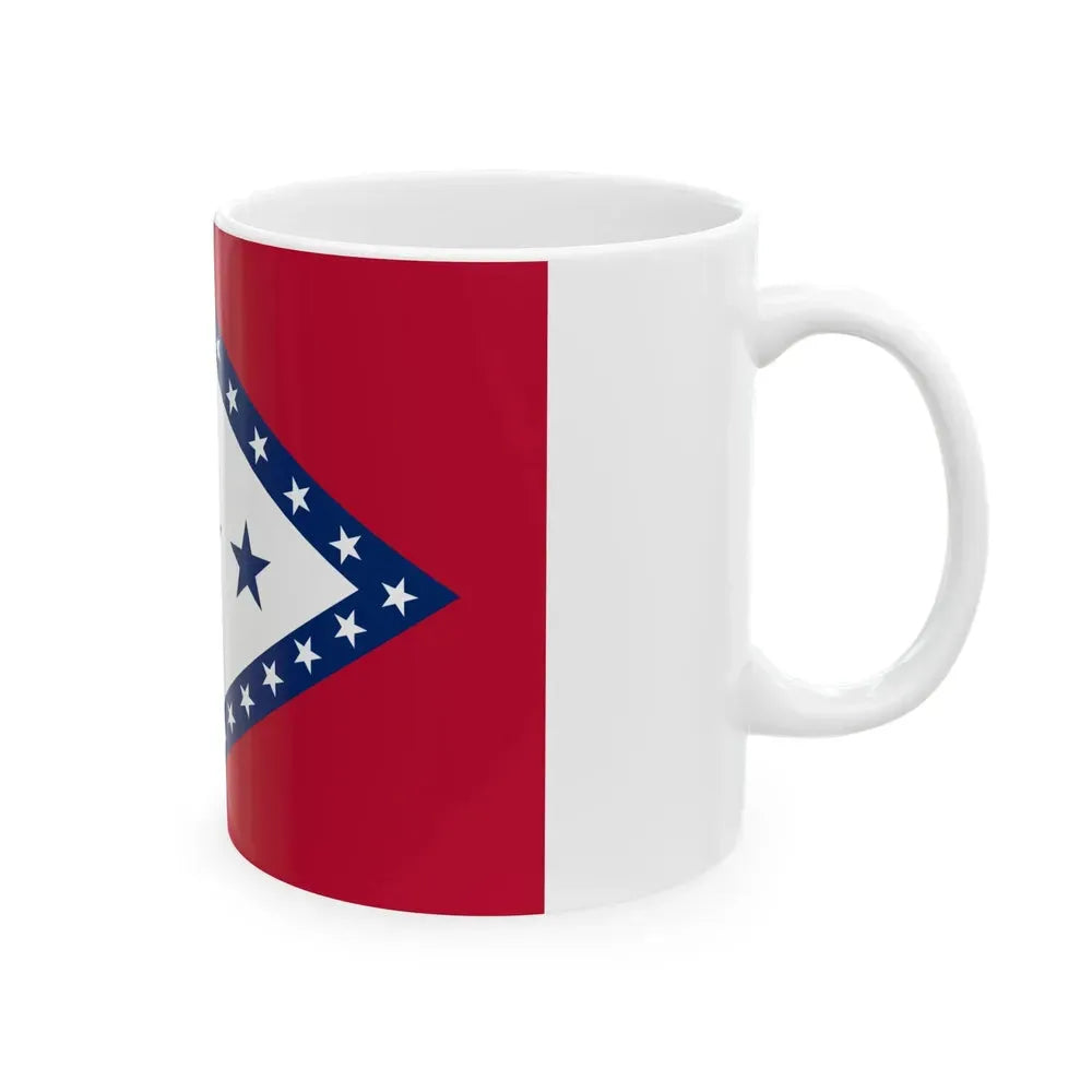 Flag of Arkansas Hocker (United States) White Coffee Mug - Go Mug Yourself