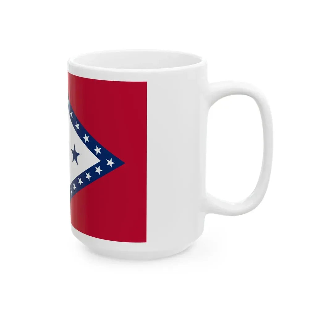 Flag of Arkansas Hocker (United States) White Coffee Mug - Go Mug Yourself