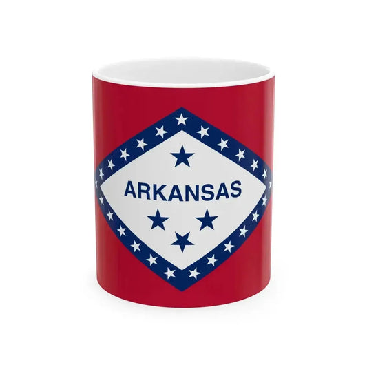 Flag of Arkansas (United States) White Coffee Mug 11oz - Go Mug Yourself