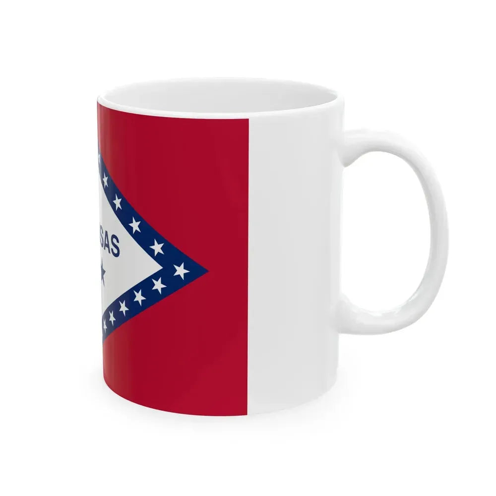Flag of Arkansas (United States) White Coffee Mug - Go Mug Yourself