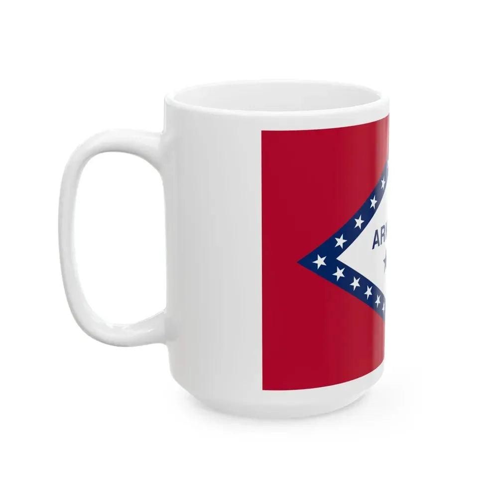 Flag of Arkansas (United States) White Coffee Mug - Go Mug Yourself
