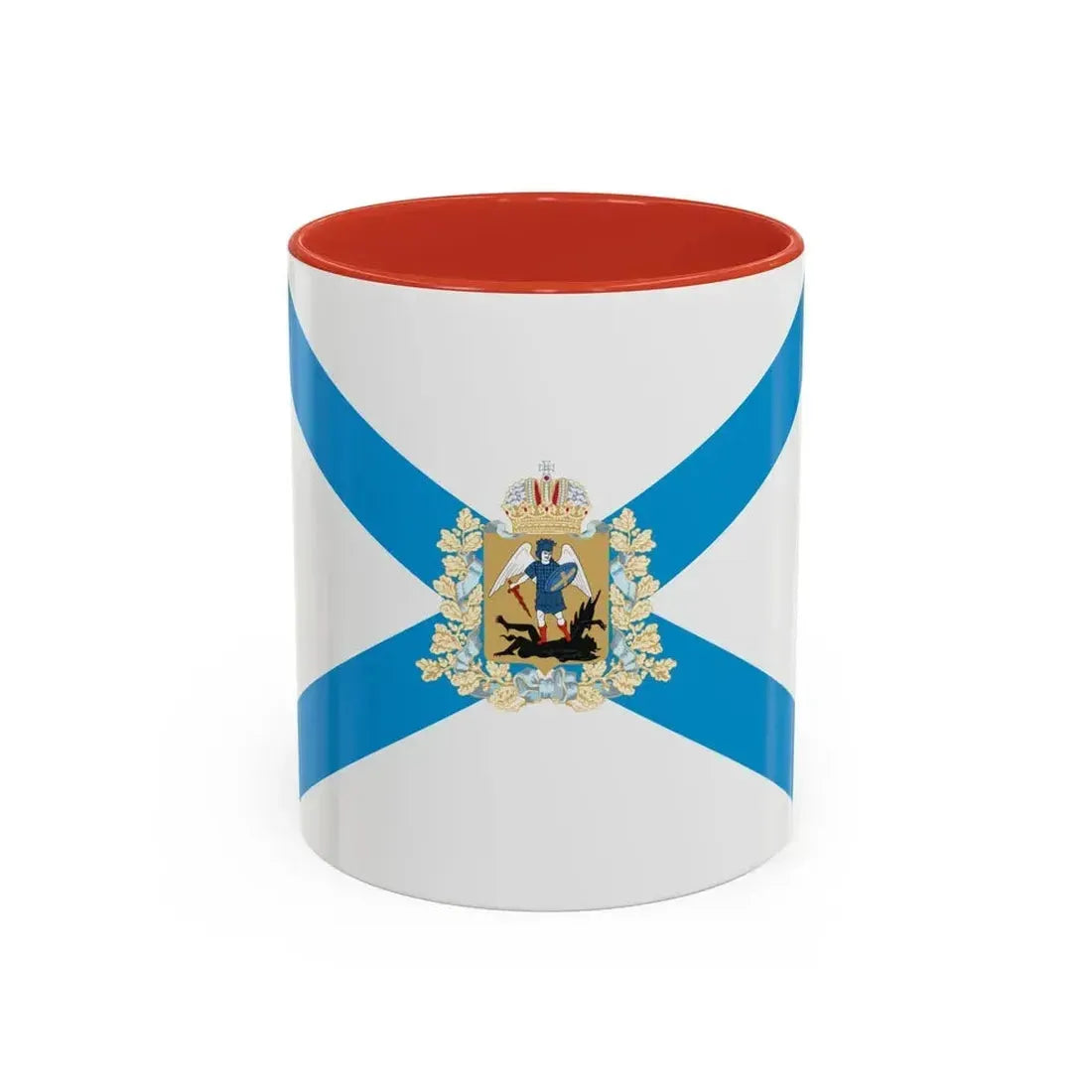 Flag of Arkhangelsk Oblast Russia - Accent Coffee Mug 11oz Red - Go Mug Yourself