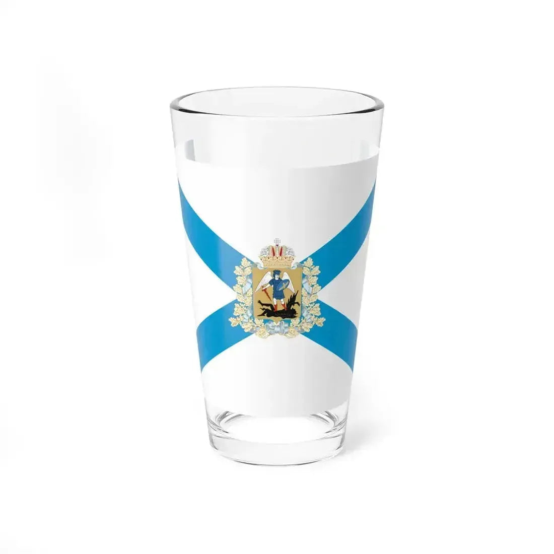 Flag of Arkhangelsk Oblast Russia - Pint Glass 16oz 16oz - Go Mug Yourself
