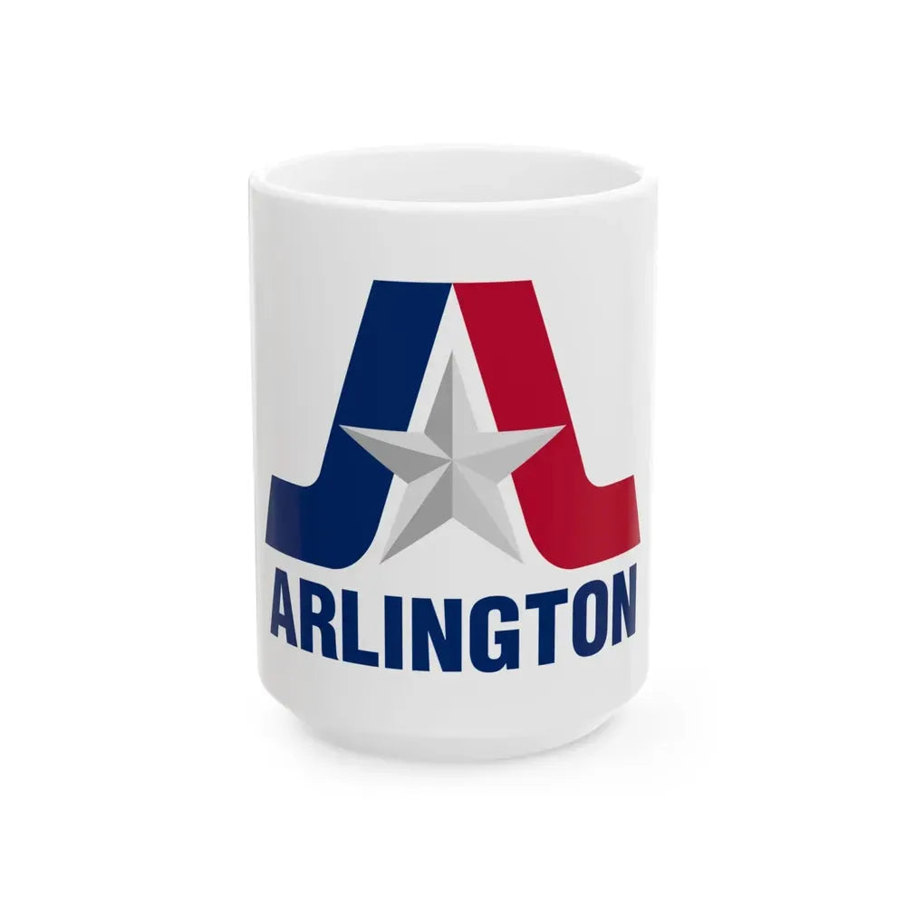 Flag of Arlington Texas (United States) White Coffee Mug 15oz - Go Mug Yourself