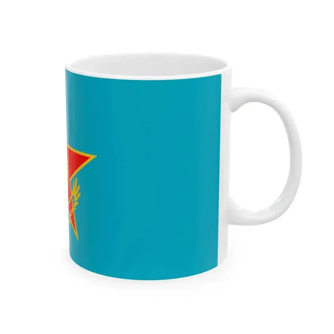 Flag of Armed Forces of the Republic of Kazakhstan (Kazakhstan) White Coffee Mug - Go Mug Yourself