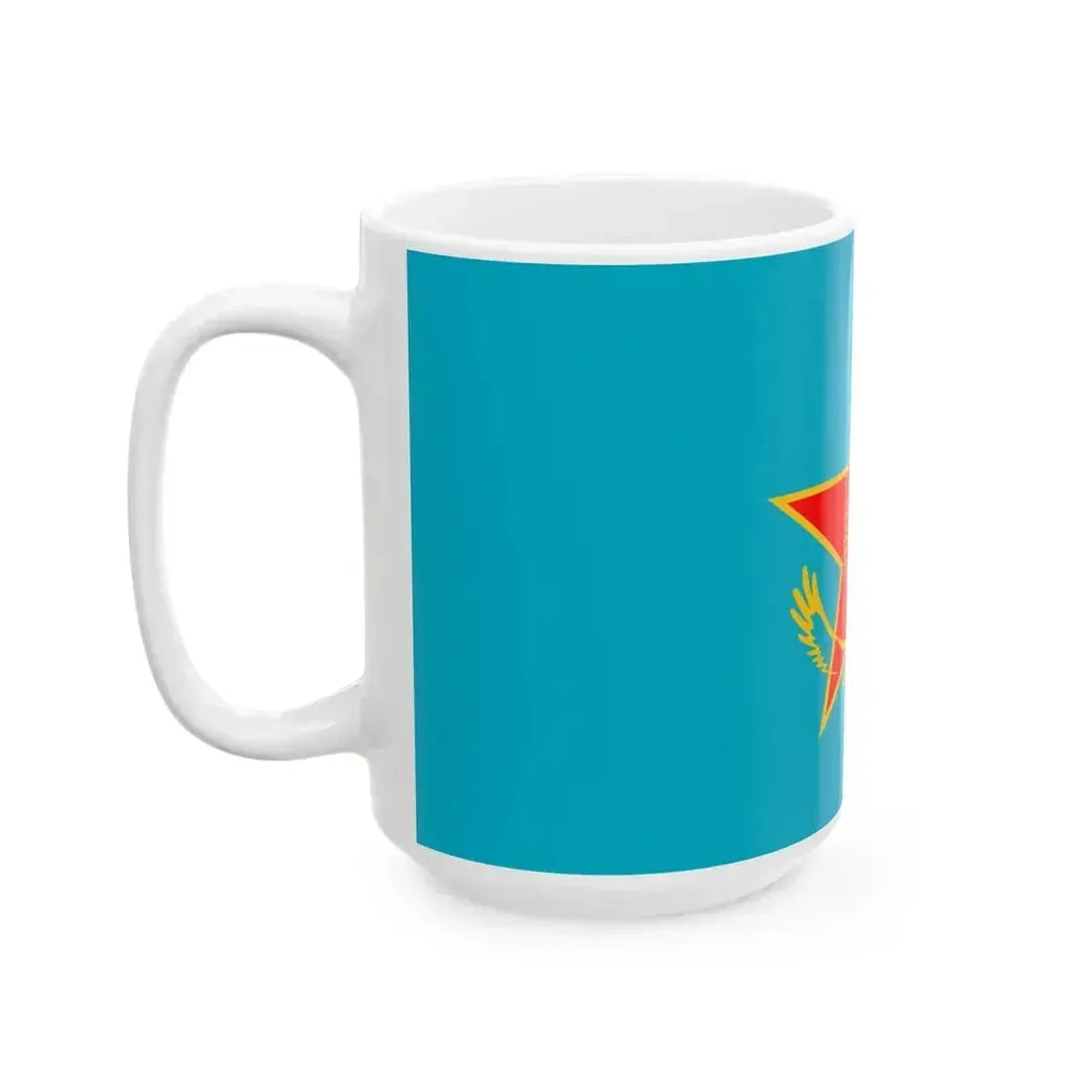 Flag of Armed Forces of the Republic of Kazakhstan (Kazakhstan) White Coffee Mug - Go Mug Yourself
