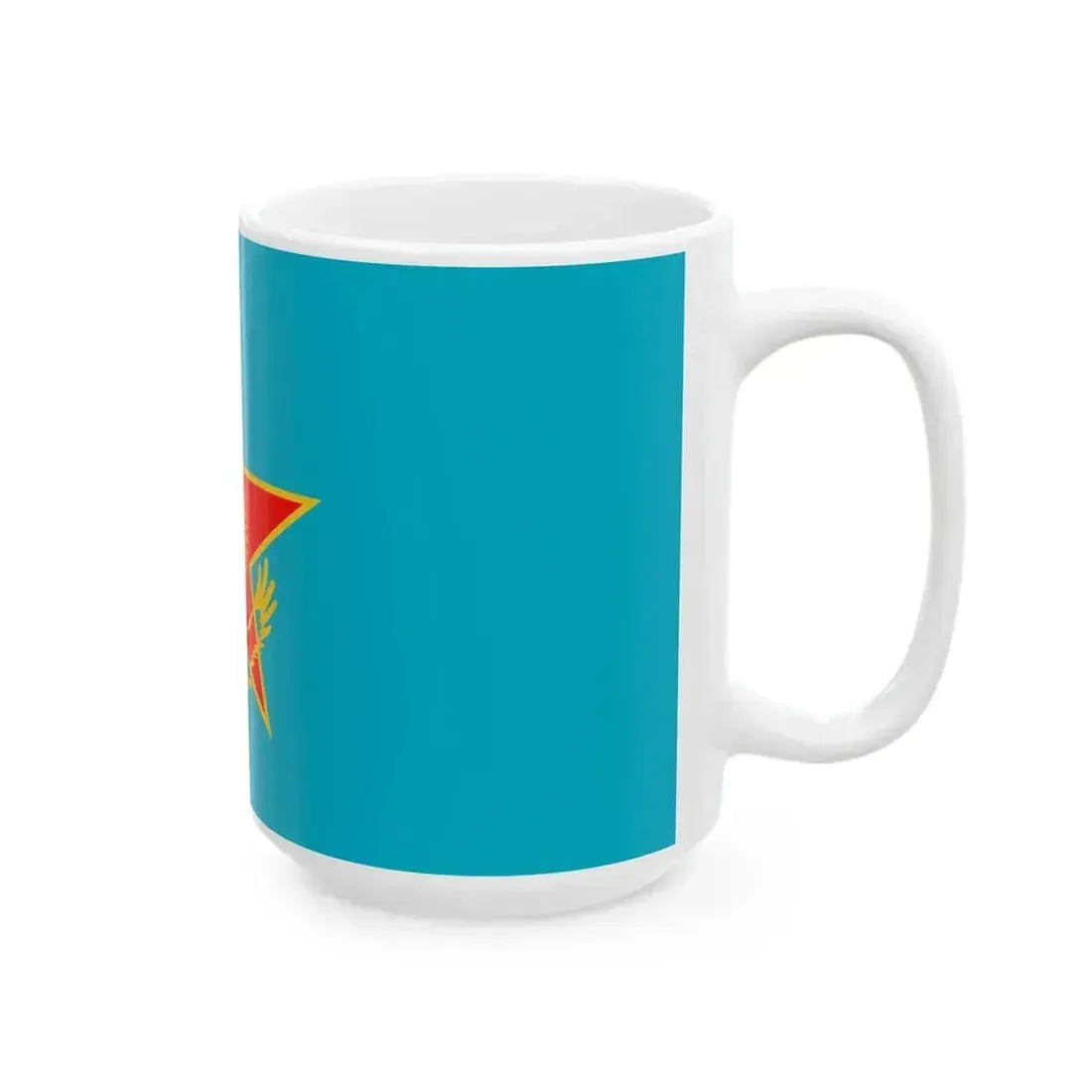Flag of Armed Forces of the Republic of Kazakhstan (Kazakhstan) White Coffee Mug - Go Mug Yourself