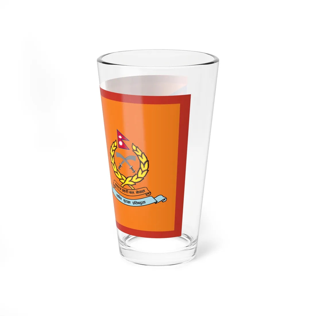 Flag of Armed Police Force Nepal ceremonial (Nepal) Pint Glass 16oz - Go Mug Yourself