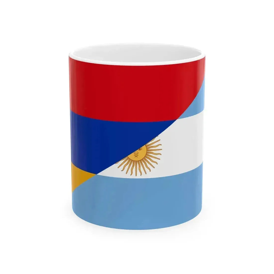 Flag of Armenia and Argentina (Armenia) White Coffee Mug 11oz - Go Mug Yourself