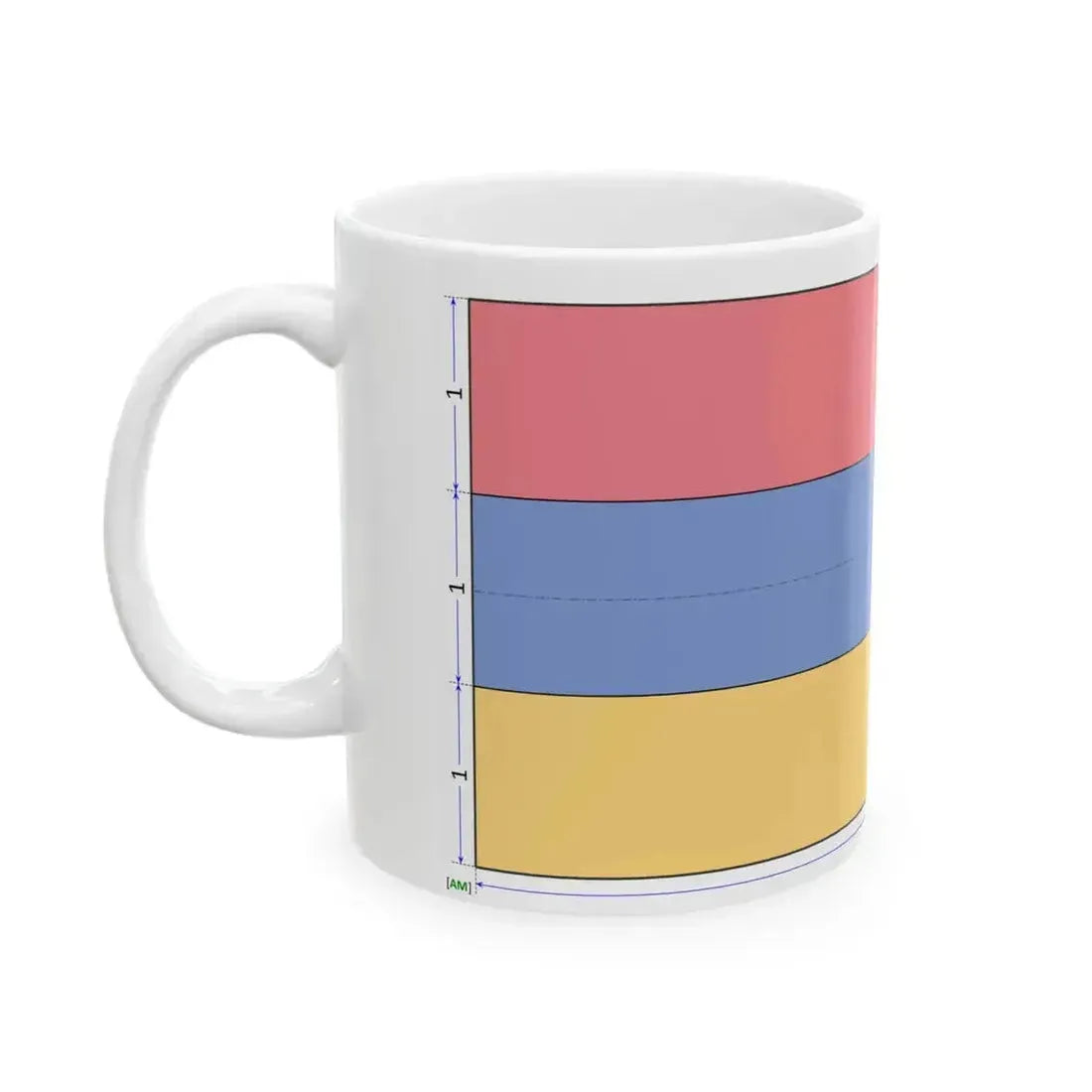 Flag of Armenia construction sheet (Armenia) White Coffee Mug - Go Mug Yourself