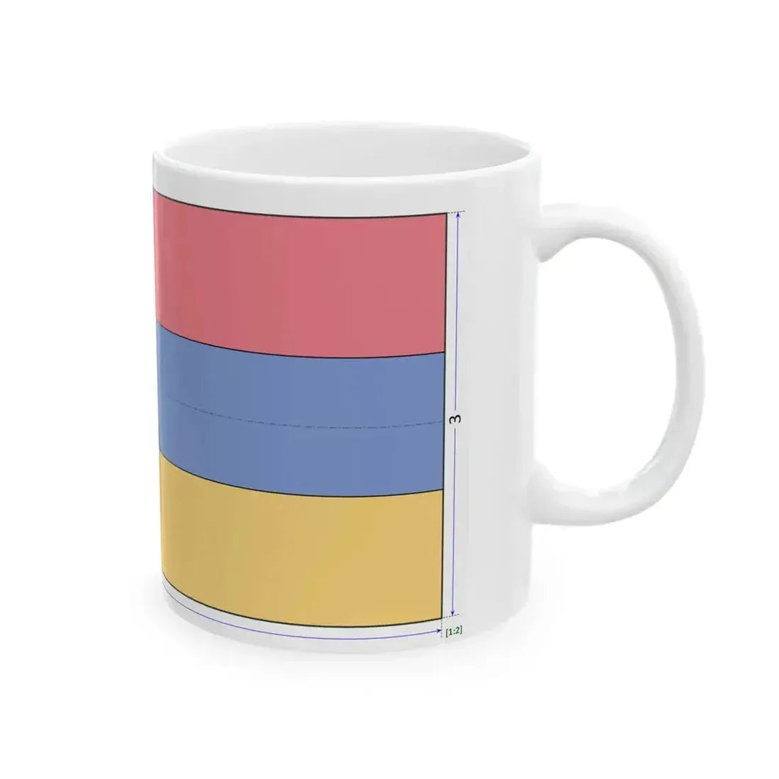 Flag of Armenia construction sheet (Armenia) White Coffee Mug - Go Mug Yourself