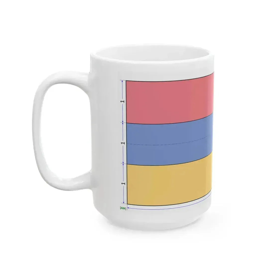 Flag of Armenia construction sheet (Armenia) White Coffee Mug - Go Mug Yourself