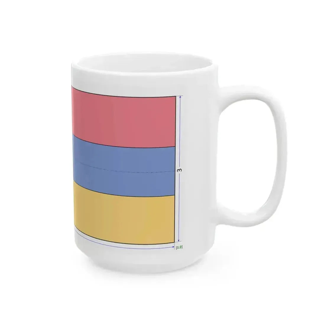 Flag of Armenia construction sheet (Armenia) White Coffee Mug - Go Mug Yourself