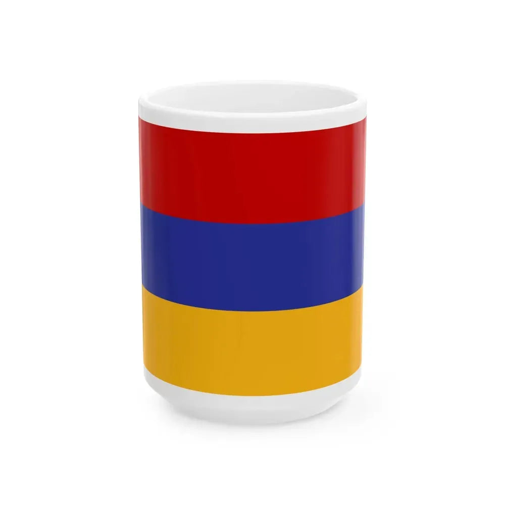 Flag of Armenia Soviet colors (Armenia) White Coffee Mug 15oz - Go Mug Yourself