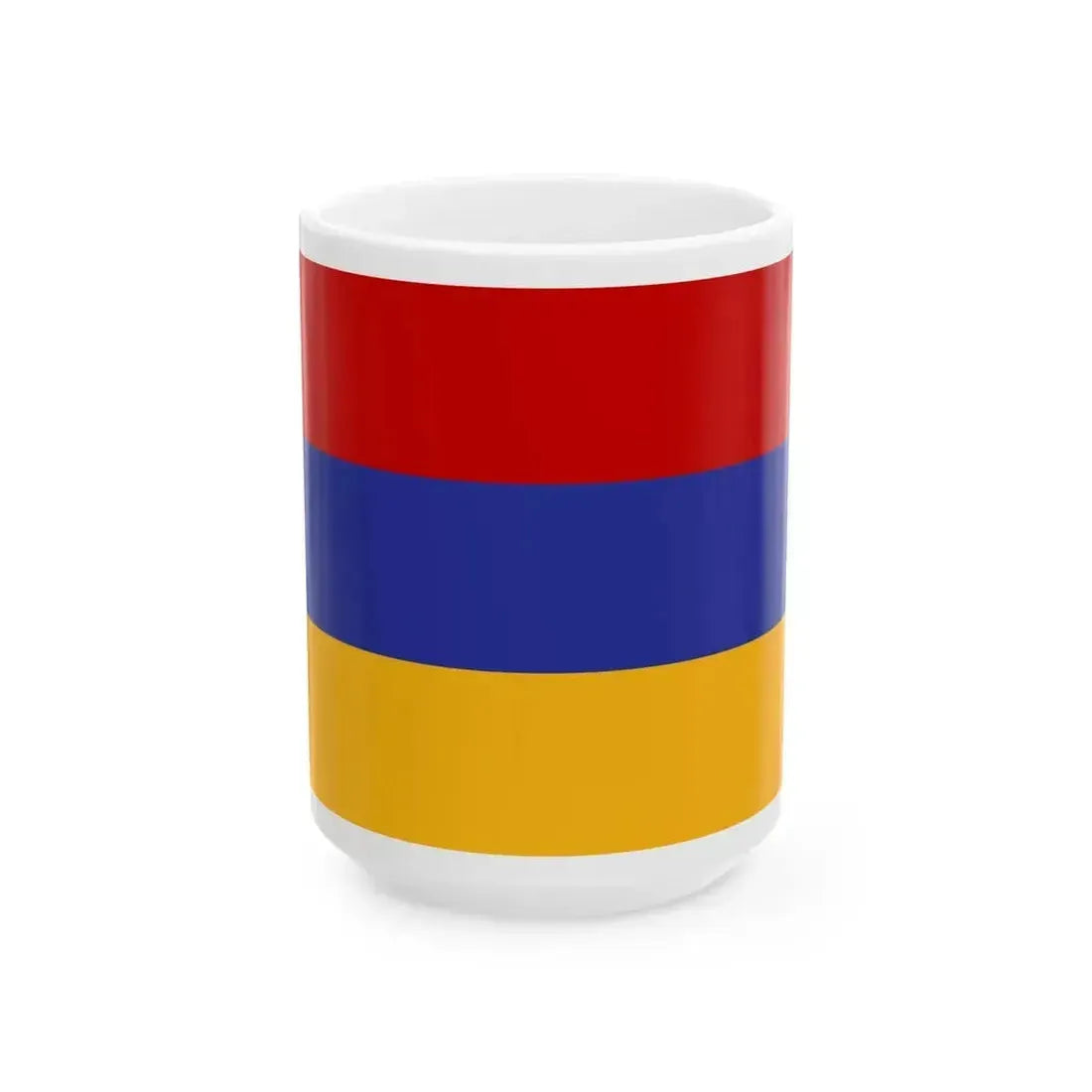 Flag of Armenia Soviet colors (Armenia) White Coffee Mug 15oz - Go Mug Yourself
