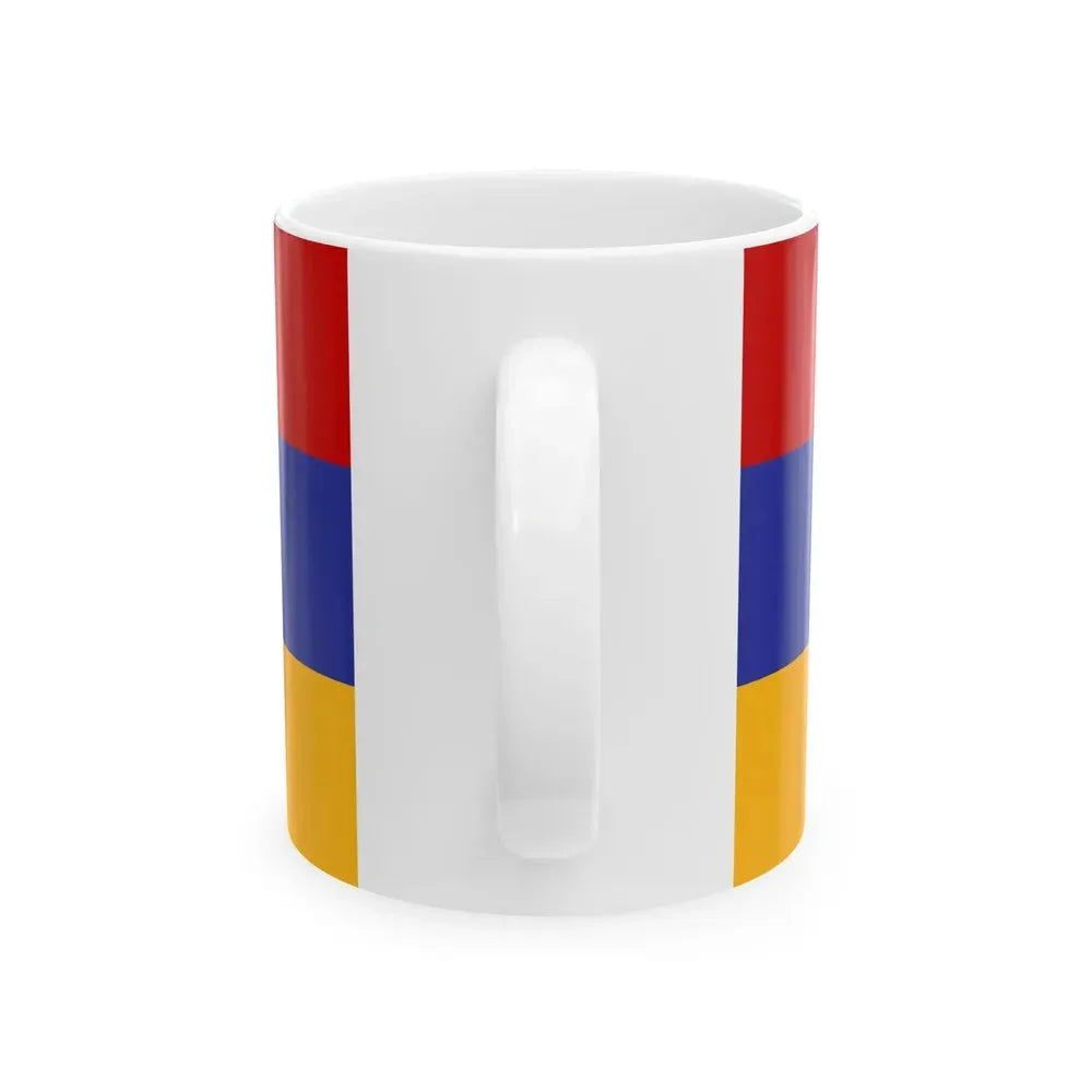 Flag of Armenia Soviet colors (Armenia) White Coffee Mug - Go Mug Yourself