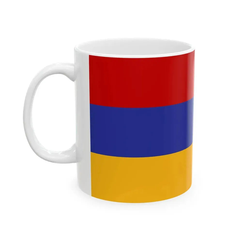 Flag of Armenia Soviet colors (Armenia) White Coffee Mug - Go Mug Yourself