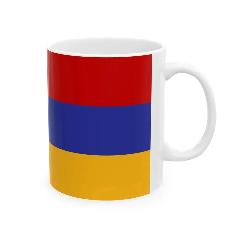Flag of Armenia Soviet colors (Armenia) White Coffee Mug - Go Mug Yourself