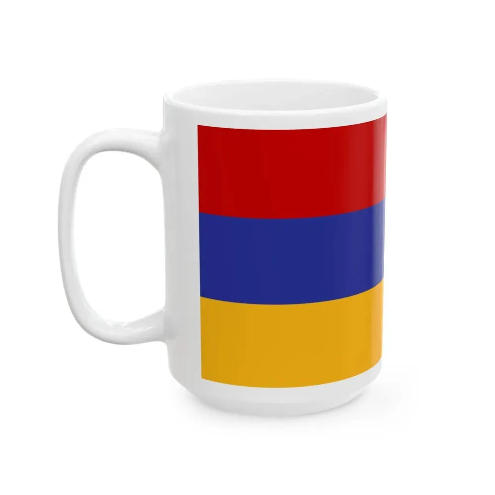 Flag of Armenia Soviet colors (Armenia) White Coffee Mug - Go Mug Yourself