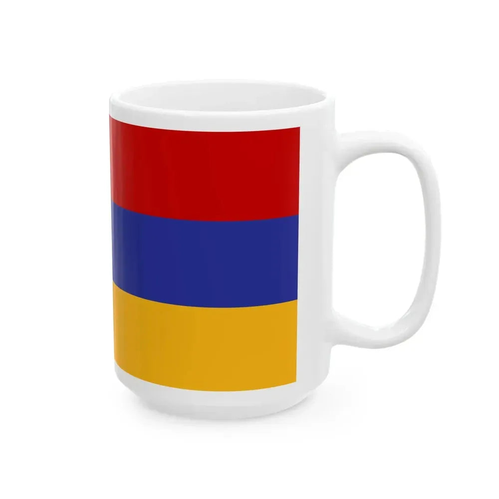 Flag of Armenia Soviet colors (Armenia) White Coffee Mug - Go Mug Yourself