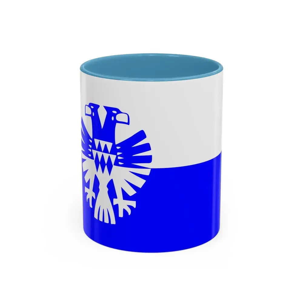 Flag of Arnhem the capital city of the largest province of Gelderland Netherlands - Accent Coffee Mug 11oz Light Blue - Go Mug Yourself