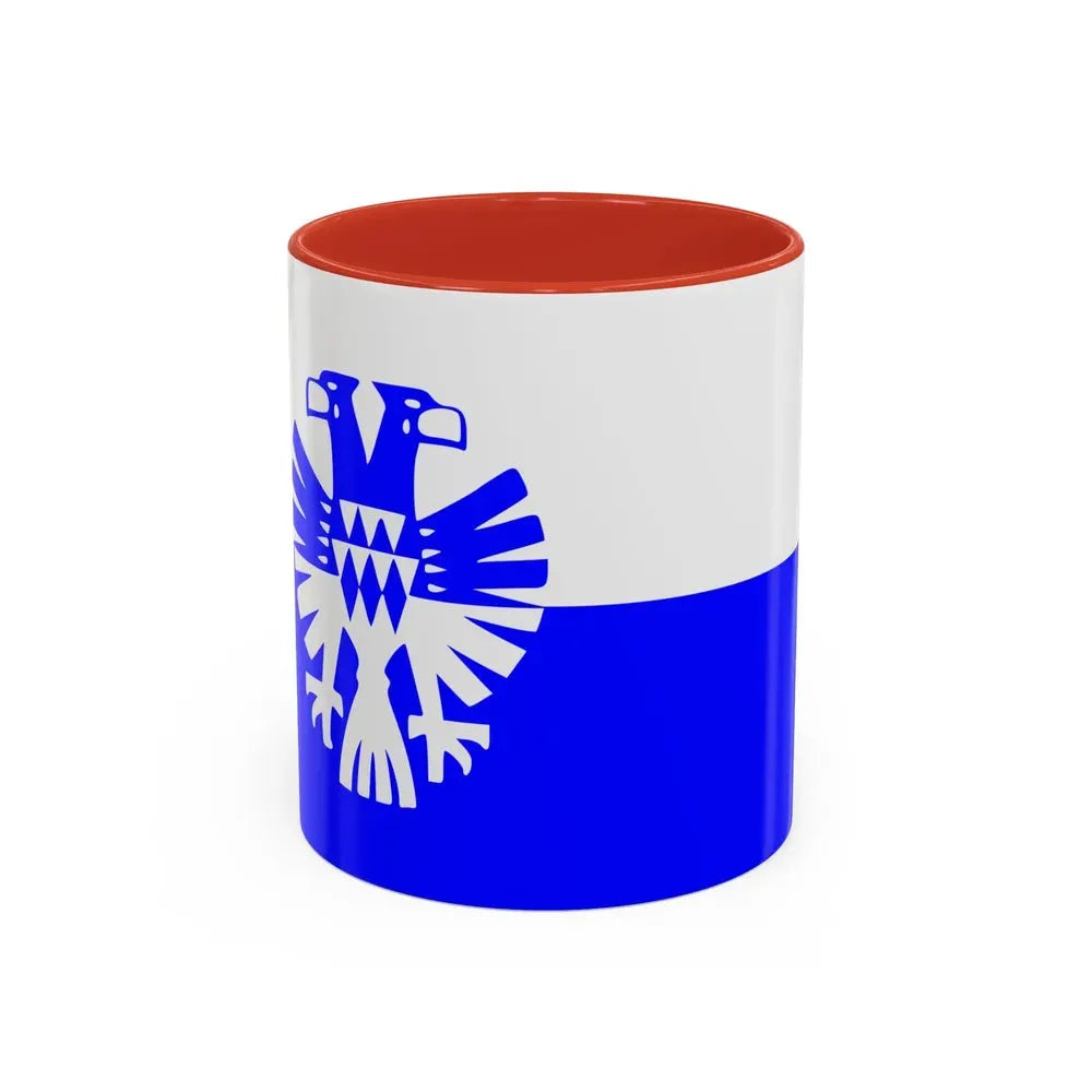 Flag of Arnhem the capital city of the largest province of Gelderland Netherlands - Accent Coffee Mug 11oz Red - Go Mug Yourself
