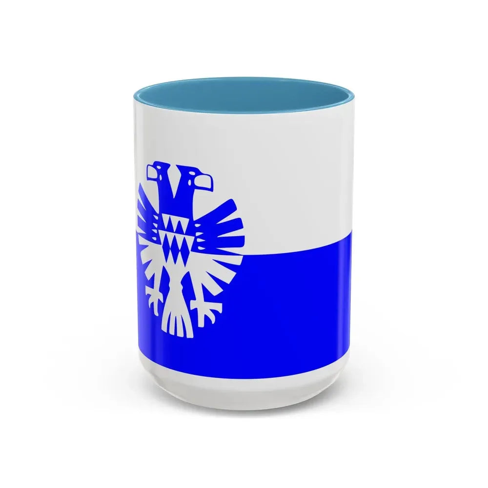 Flag of Arnhem the capital city of the largest province of Gelderland Netherlands - Accent Coffee Mug 15oz Light Blue - Go Mug Yourself
