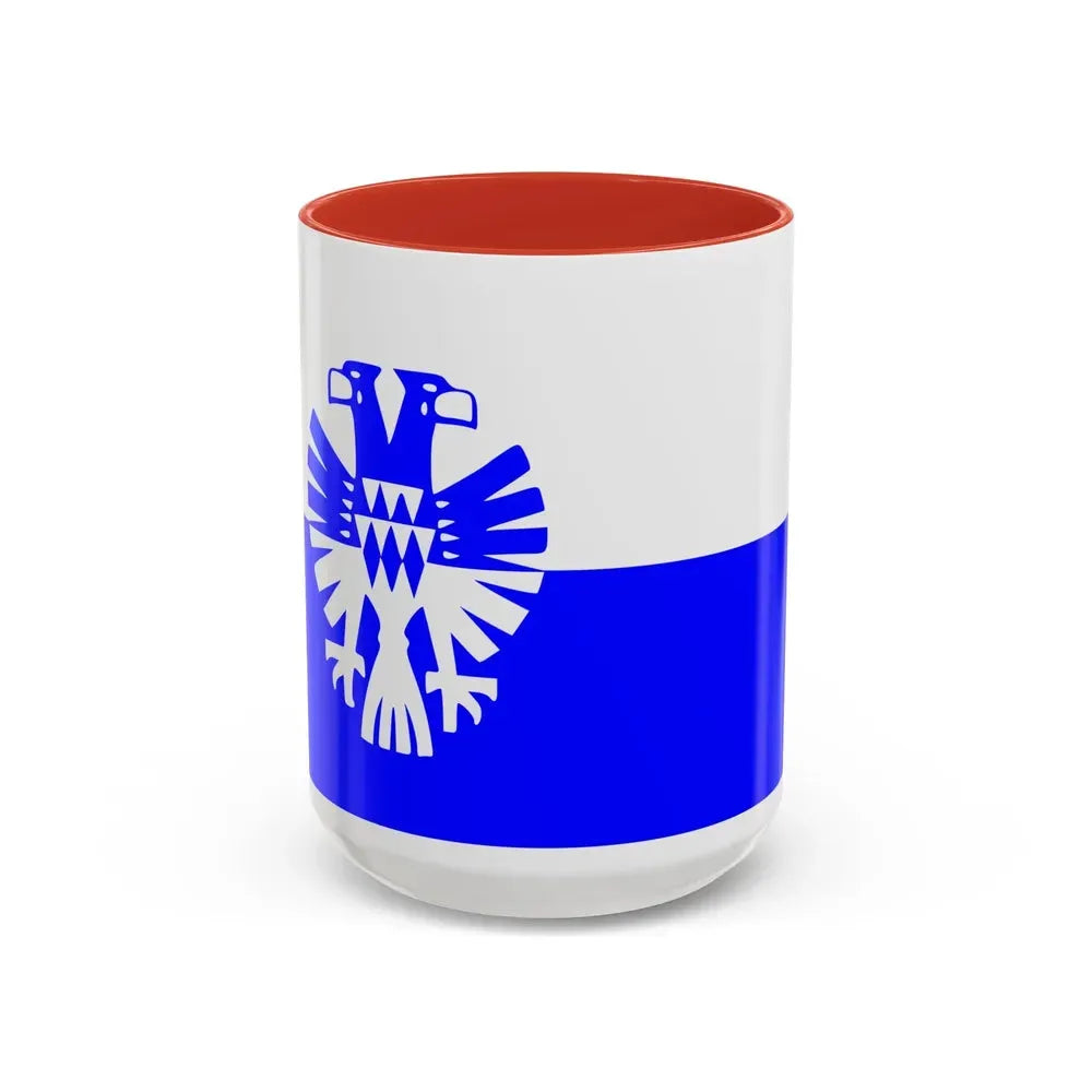 Flag of Arnhem the capital city of the largest province of Gelderland Netherlands - Accent Coffee Mug 15oz Red - Go Mug Yourself